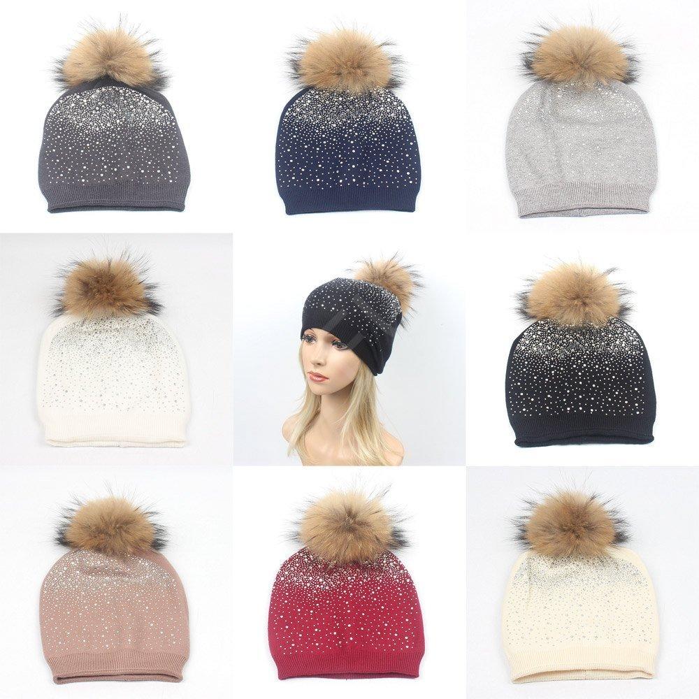 Wholesale knit hat With Fur pompom